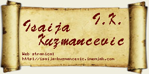 Isaija Kuzmančević vizit kartica